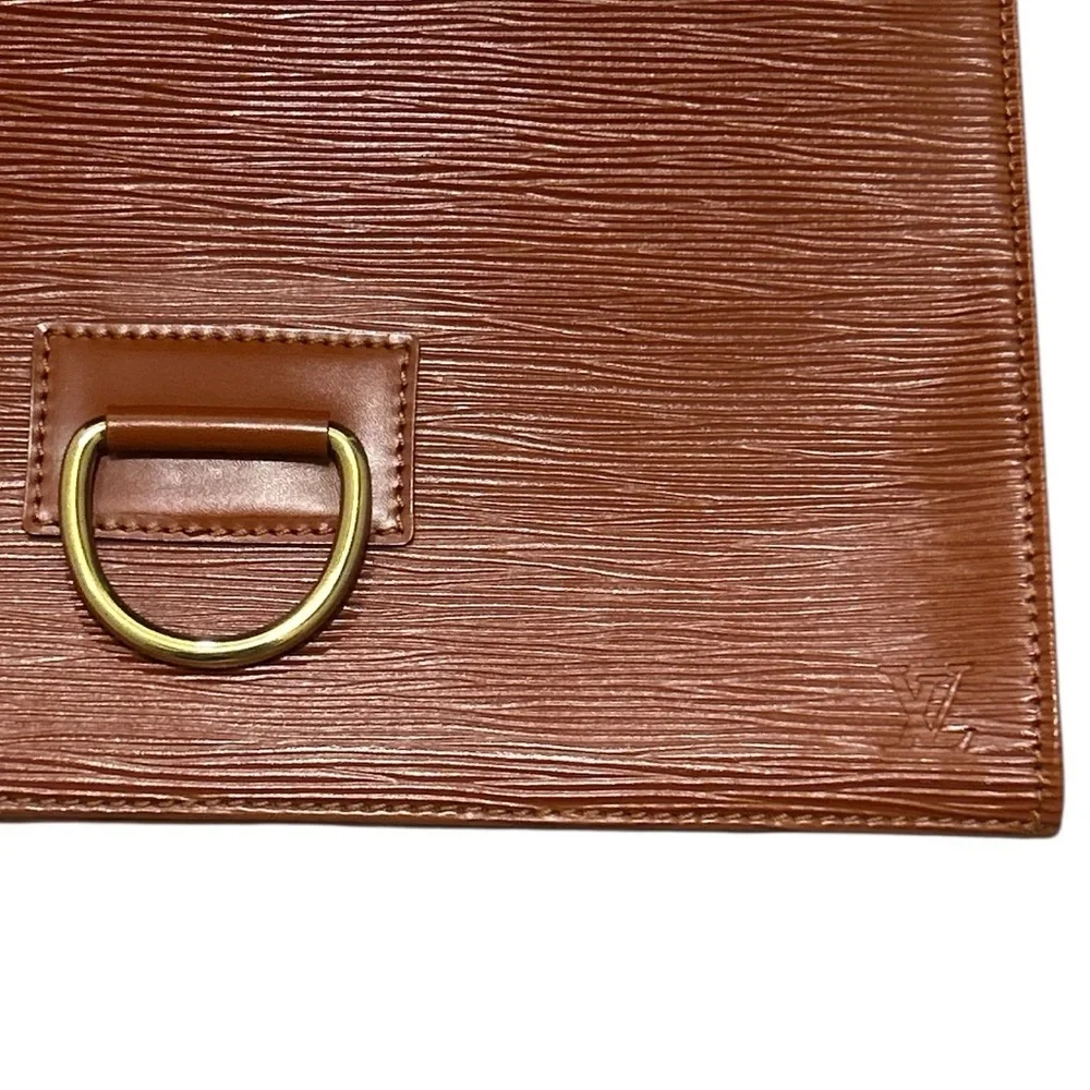 Louis Vuitton Lena Jena Envelope 28 Epi Leather Brown Clutch Wallet